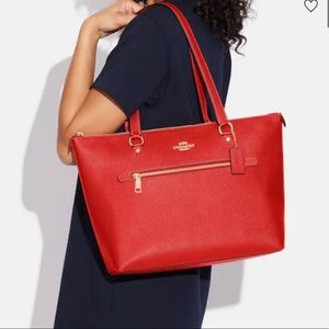 Brand New Red Coach Gallery Tote Bag Purse